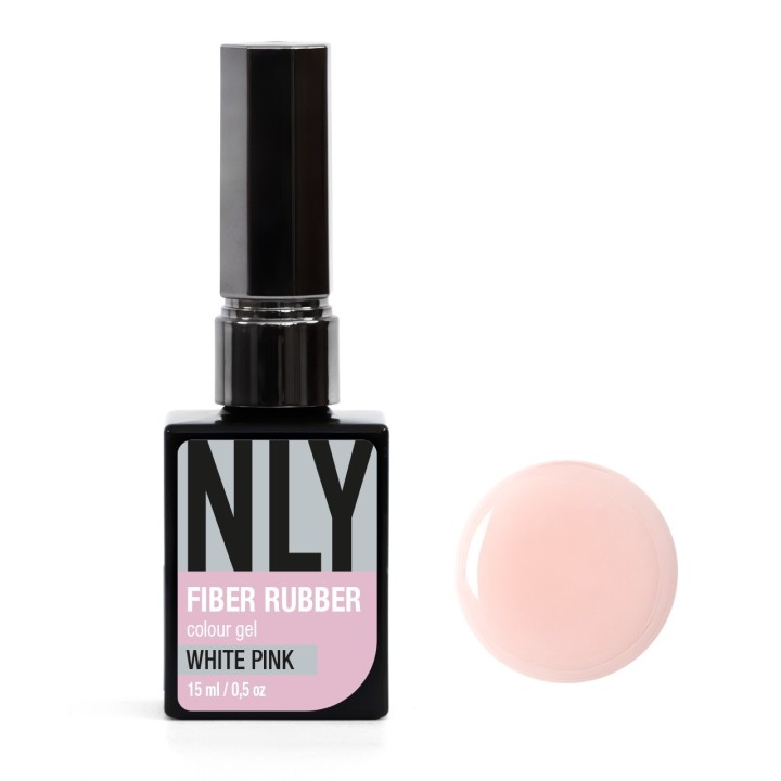 „NLY Fiber Rubber Base White Pink” 15 ml